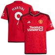 Manchester United EPL adidas Home Shirt 2023-24 - Kids with Martial 9 printing - Kit Captain