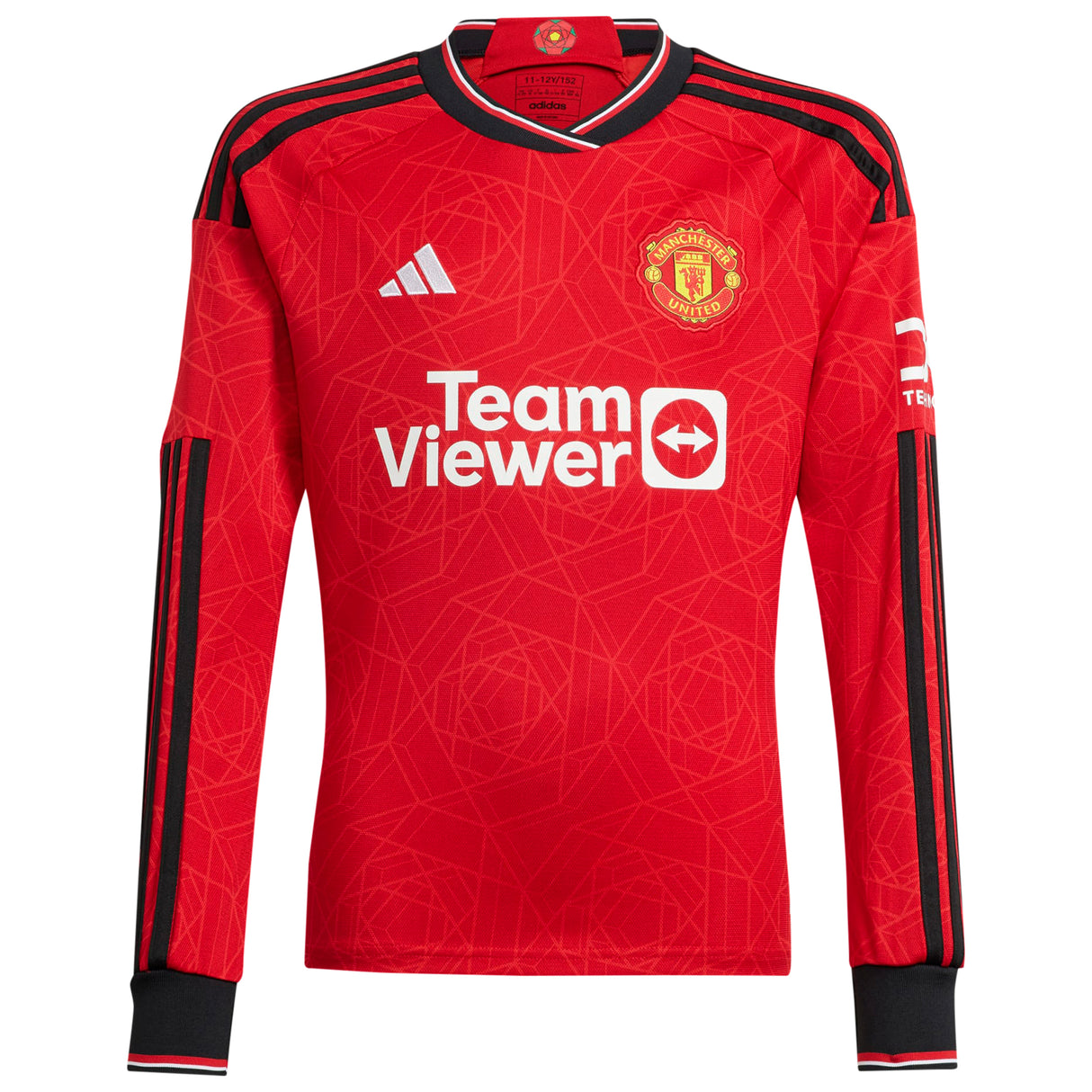 Manchester United EPL adidas Home Shirt 2023-24 - Kids - Long Sleeve with Rashford 10 printing - Kit Captain