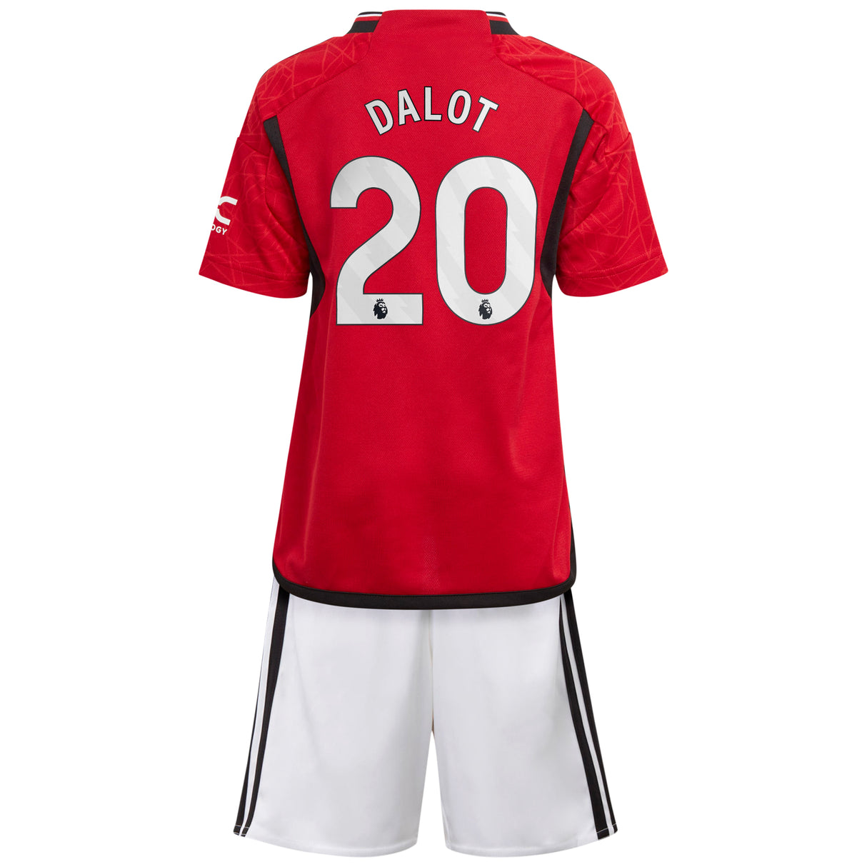 Manchester United EPL adidas Home Minikit 2023-24 with Dalot 20 printing - Kit Captain