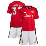 Manchester United EPL adidas Home Minikit 2023-24 with Mainoo 37 printing - Kit Captain