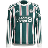 Manchester United EPL adidas Away Shirt 2023-24 - Kids - Long Sleeve with R. Varane 19 printing - Kit Captain