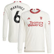 Manchester United EPL adidas Third Authentic Shirt 2023-24 - Long Sleeve with Martinez 6 printing - Kit Captain