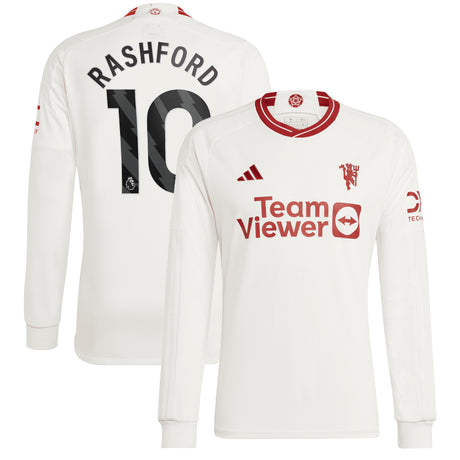 Manchester United EPL adidas Third Shirt 2023-24 - Long Sleeve with Rashford 10 printing - Kit Captain