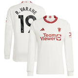 Manchester United EPL adidas Third Shirt 2023-24 - Long Sleeve with R. Varane 19 printing - Kit Captain