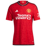 Manchester United WSL adidas Home Authentic Shirt 2023-24 with L. Garcia 17 printing - Kit Captain