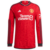 Manchester United WSL adidas Home Authentic Shirt 2023-24 - Long Sleeve with Parris 22 printing - Kit Captain