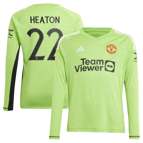 Manchester United Cup Home Goalkeeper Shirt 2023-24 - Kids with Heaton 22 printing - Kit Captain