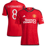 Manchester United Cup Home Authentic Shirt 2023-24 with B.Fernandes 8 printing - Kit Captain