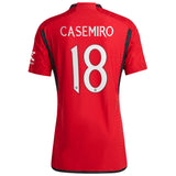 Manchester United Cup Home Authentic Shirt 2023-24 with Casemiro 18 printing - Kit Captain