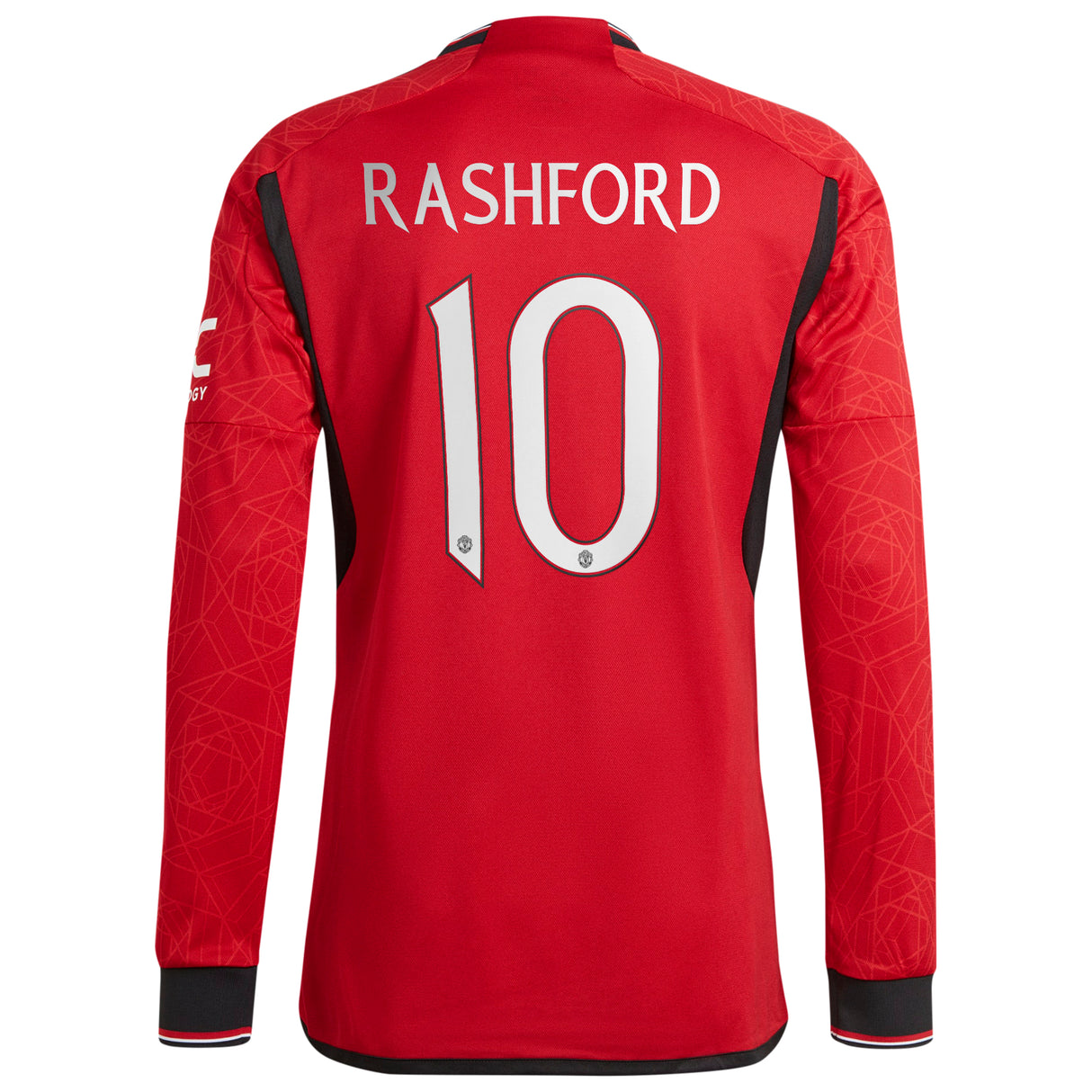 Manchester United Cup Home Authentic Shirt 2023-24 - Long sleeve with Rashford 10 printing - Kit Captain