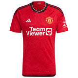 Manchester United Cup Home Shirt 2023-24 with Van De Beek 34 printing - Kit Captain