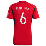 Manchester United Cup Home Shirt 2023-24 with Martinez 6 printing - Kit Captain