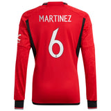 Manchester United Cup Home Shirt 2023-24 - Kids - Long Sleeve with Martinez 6 printing - Kit Captain