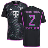 FC Bayern adidas Away Authentic Shirt 2023-24 with Upamecano 2 printing - Kit Captain