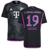 FC Bayern adidas Away Authentic Shirt 2023-24 with Davies 19 printing - Kit Captain