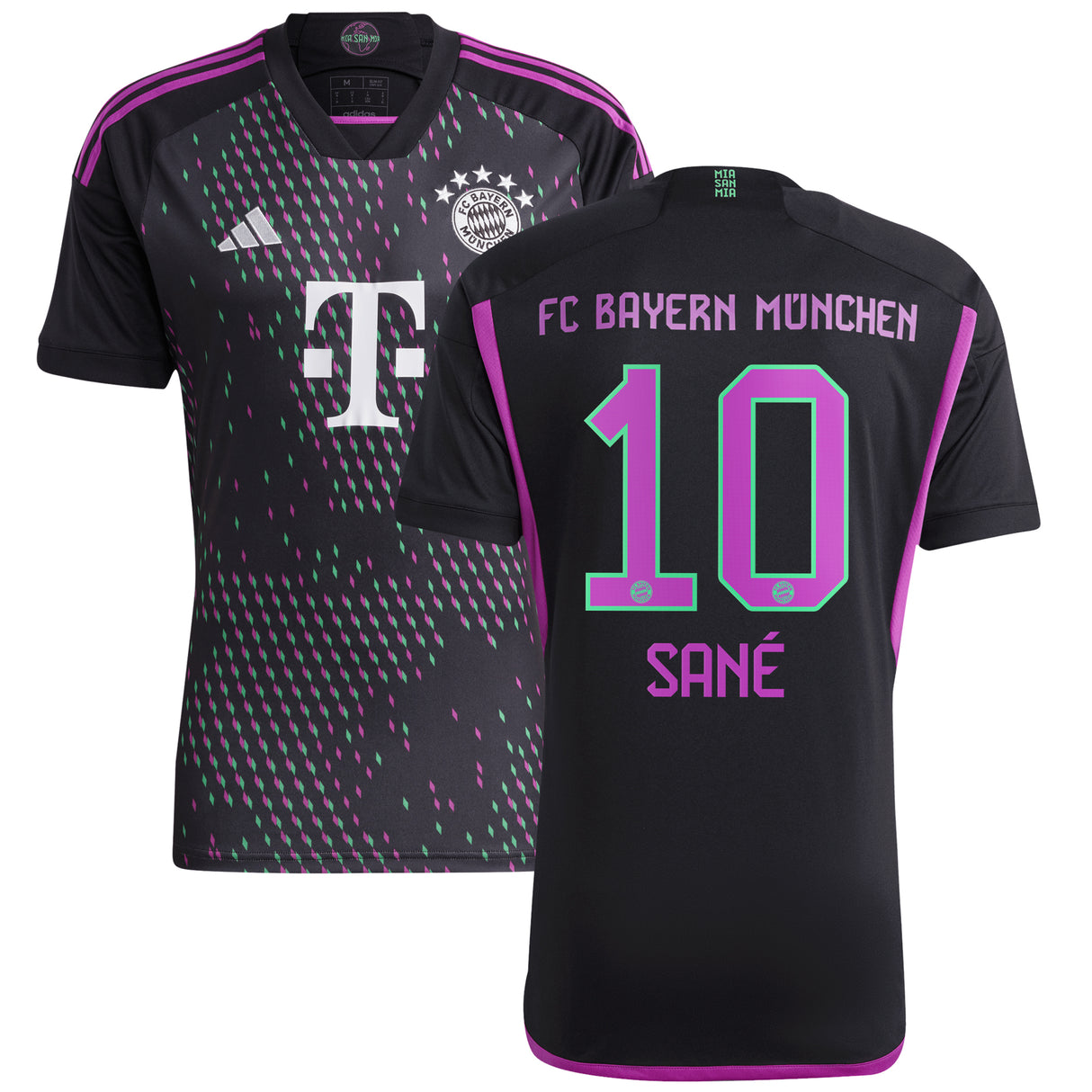 FC Bayern adidas Away Shirt 2023-24 with Sané 10 printing - Kit Captain