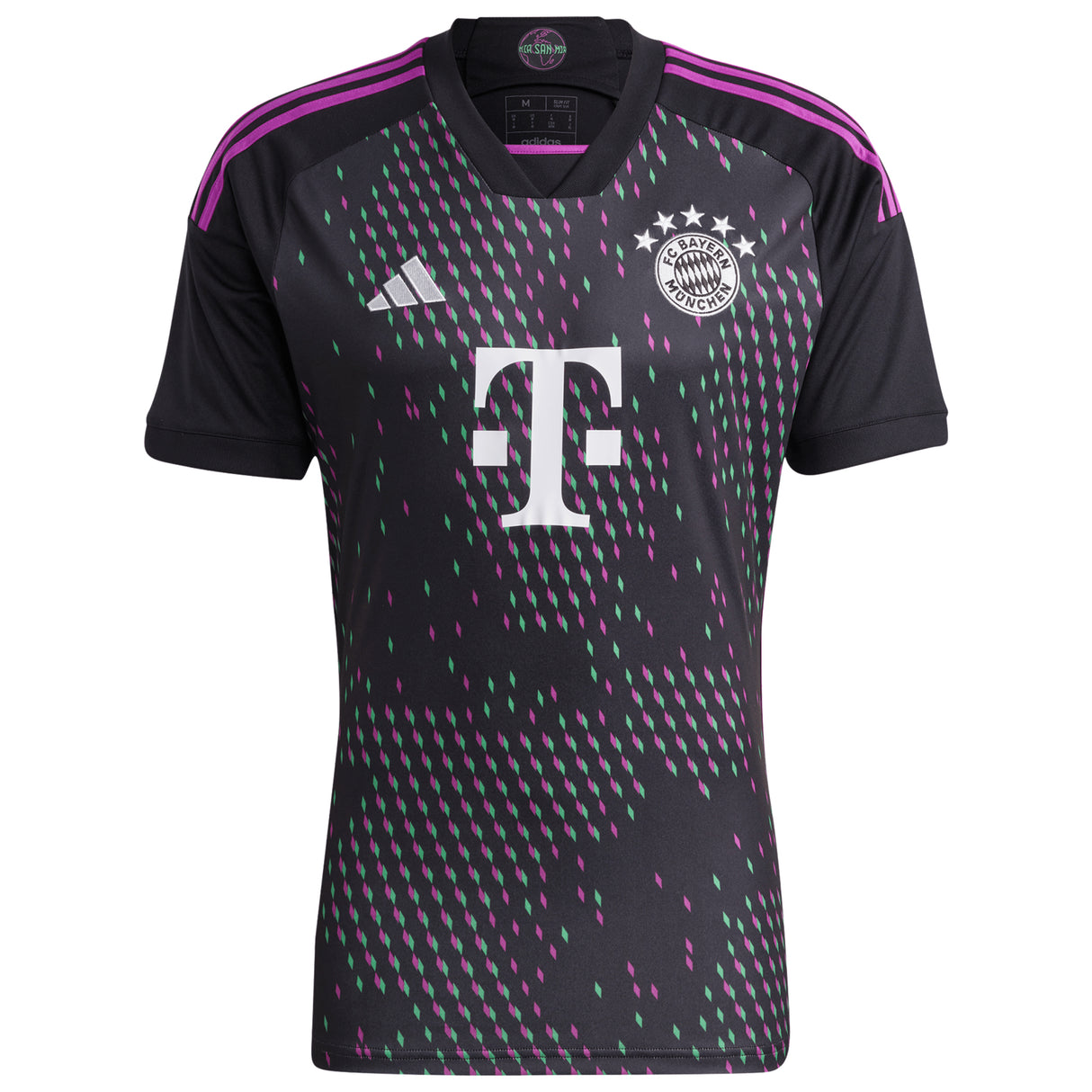 FC Bayern adidas Away Shirt 2023-24 with Upamecano 2 printing - Kit Captain