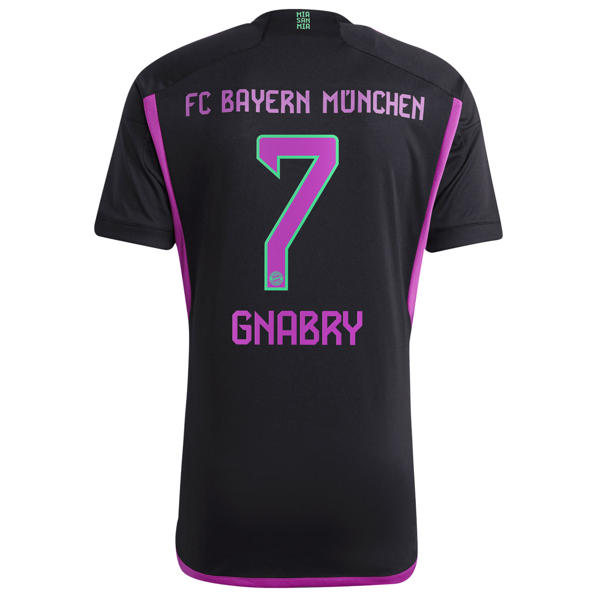 FC Bayern adidas Away Shirt 2023-24 with Gnabry 7 printing - Kit Captain