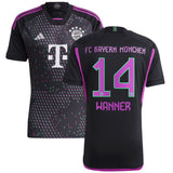 FC Bayern adidas Away Shirt 2023-24 with Wanner 14 printing - Kit Captain