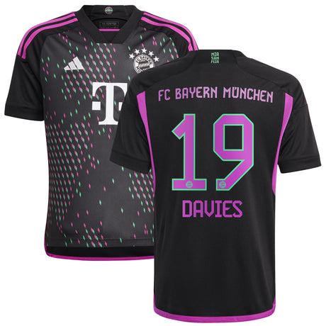 FC Bayern adidas Away Shirt 2023-24 - Kids with Davies 19 printing - Kit Captain