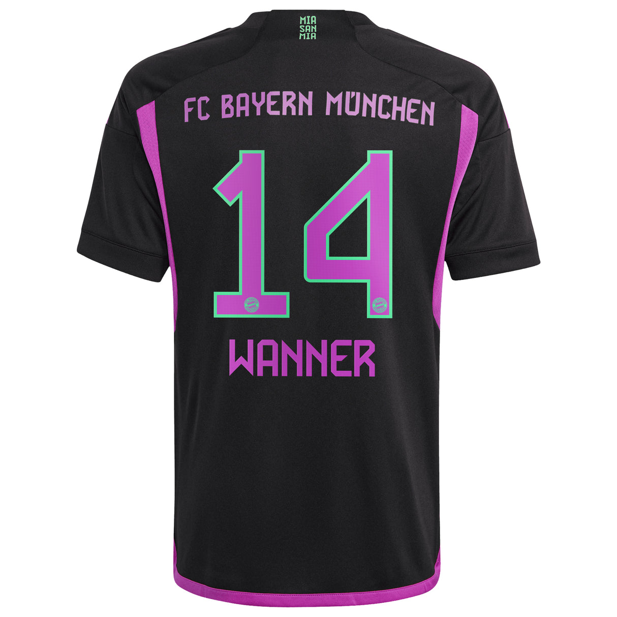 FC Bayern adidas Away Shirt 2023-24 - Kids with Wanner 14 printing - Kit Captain