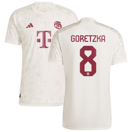 FC Bayern adidas Third Authentic Shirt 2023-24 with Goretzka 8 printing - Kit Captain