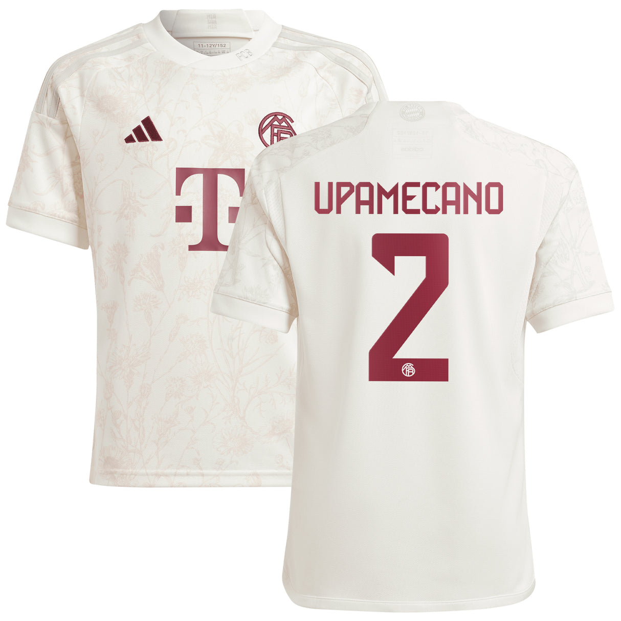 FC Bayern adidas Third Shirt 2023-24 - Kids with Upamecano 2 printing - Kit Captain