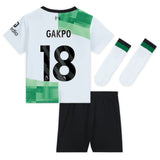 Liverpool Nike Away Stadium Kit - 2023-24 - Infant with Gakpo 18 printing - Kit Captain