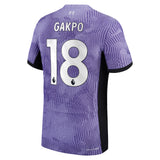 Liverpool Nike Third Dri-Fit Adv Match Shirt 2023-24 with Gakpo 18 printing - Kit Captain