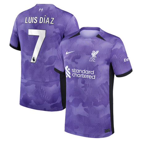 Liverpool Nike Third Stadium Shirt 2023-24 - Kids with Luis Dí­az 7 printing - Kit Captain