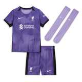 Liverpool Nike Third Stadium Kit 2023-24 - Little Kids with Darwin 9 printing - Kit Captain