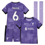 Liverpool Nike Third Stadium Kit 2023-24 - Little Kids with Thiago 6 printing - Kit Captain