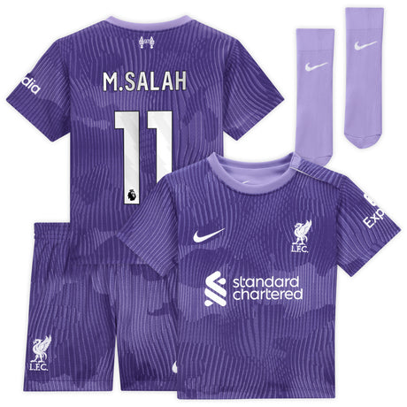 Liverpool Nike Third Stadium Mini Kit 2023-24 - Infant with M.Salah 11 printing - Kit Captain