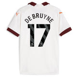 Manchester City Puma Away Shirt 2023-24 - Kids with De Bruyne 17 printing - Kit Captain