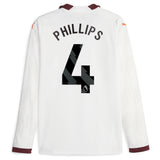 Manchester City Puma Away Shirt 2023-24 - Long Sleeve - Kids with Phillips 4 printing - Kit Captain