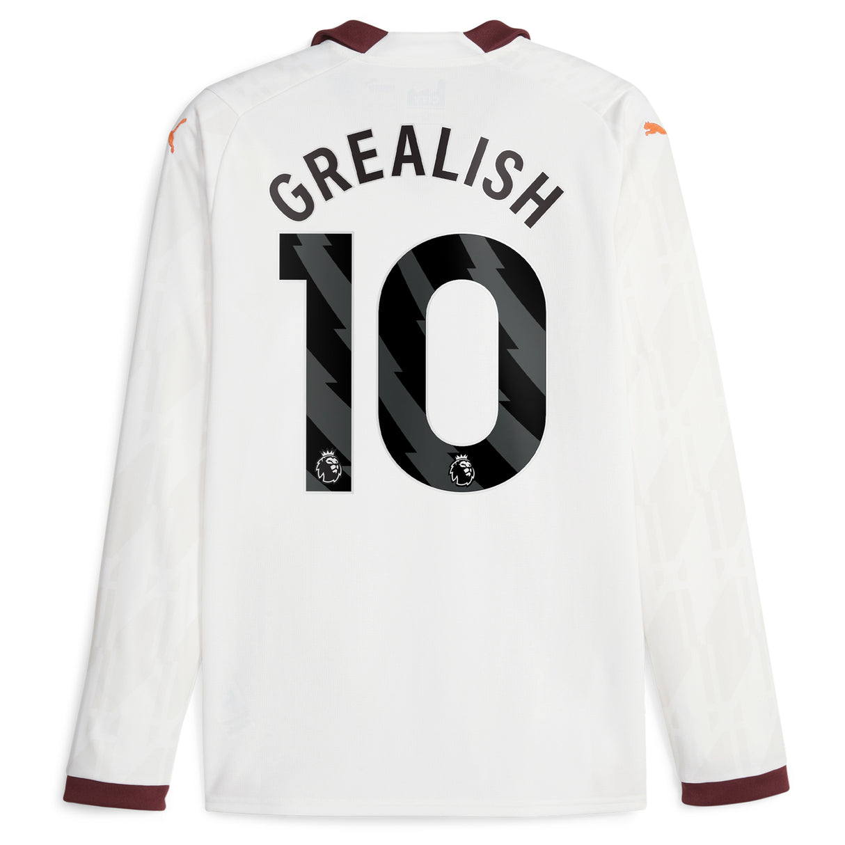 Manchester City Puma Away Shirt 2023-24 - Long Sleeve - Kids with Grealish 10 printing - Kit Captain