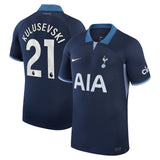 Tottenham Hotspur Nike Away Stadium Shirt 2023-24 with Kulusevski 21 printing - Kit Captain