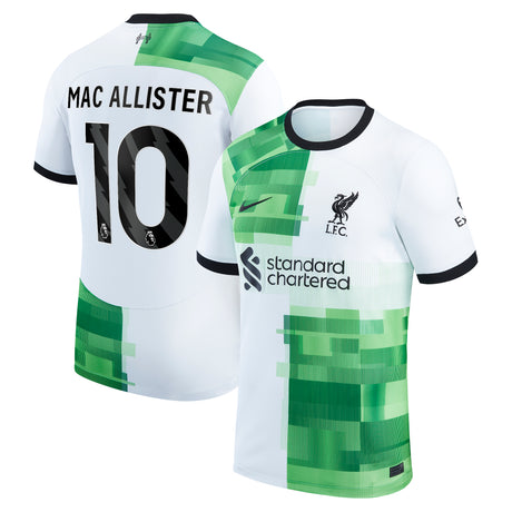 Liverpool Nike Away Stadium Shirt - 2023-24 with Mac Allister 10 printing - Kit Captain