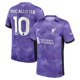 Liverpool Nike Third Stadium Shirt 2023-24 - Kids with Mac Allister 10 printing - Kit Captain