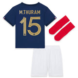 France Home Stadium Kit 2022 - Infants - Marcus Thuram 15 - Kit Captain