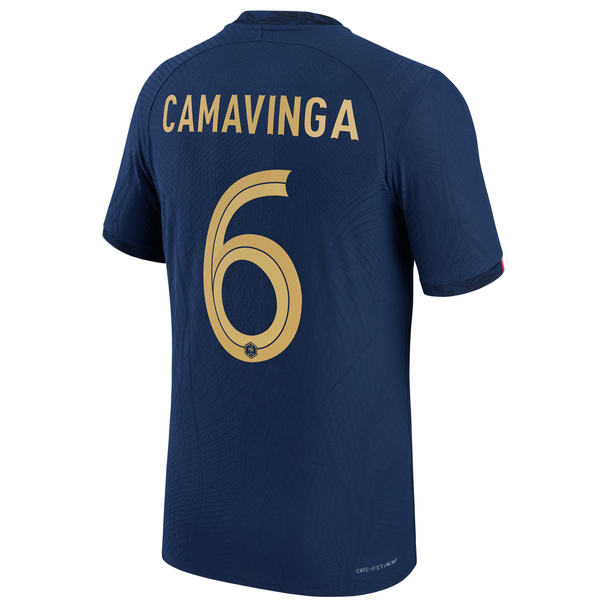 France Home Match Shirt 2022 with Camavinga 6 printing - Kit Captain