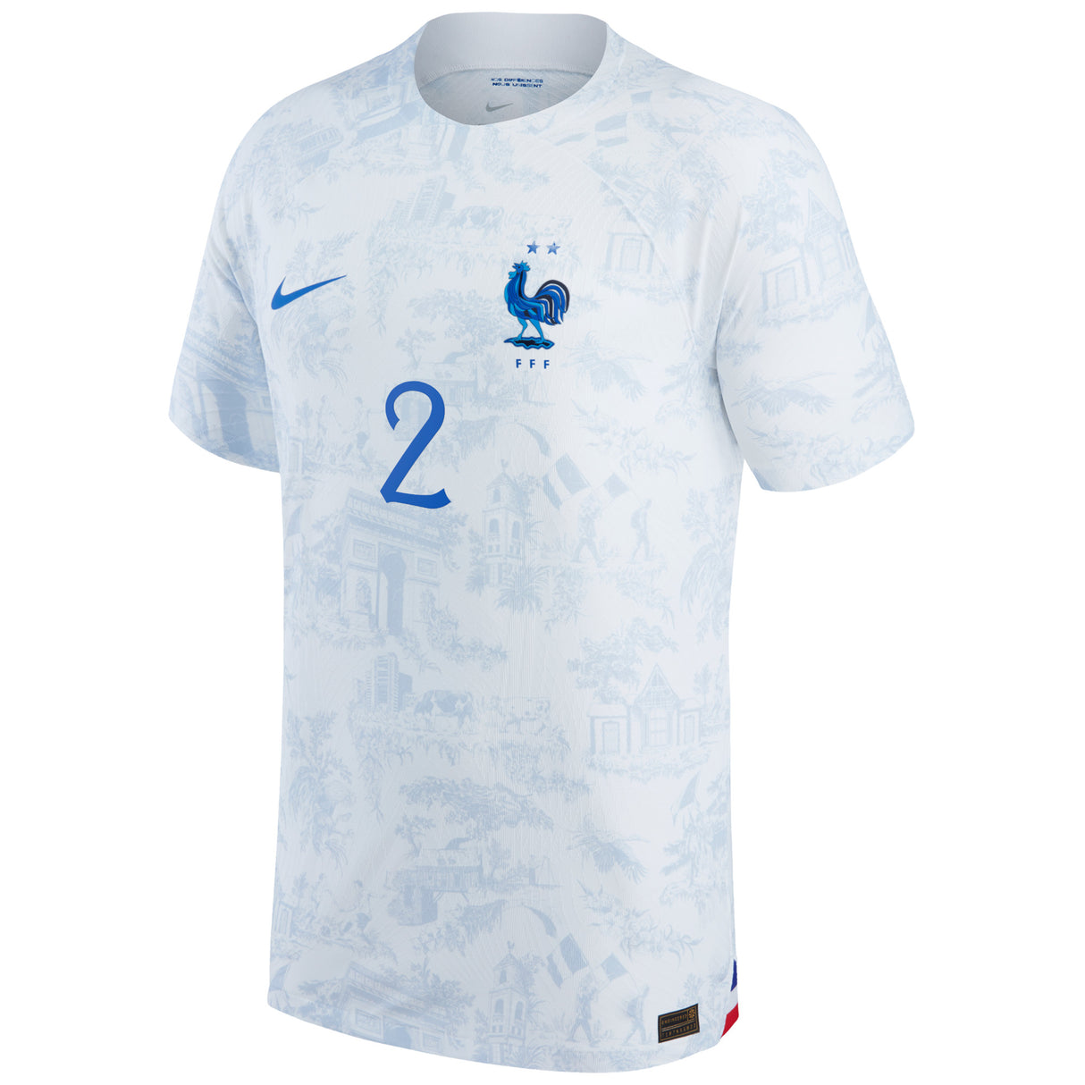 France Away Match Shirt 2022 - Benjamin Pavard 2 - Kit Captain