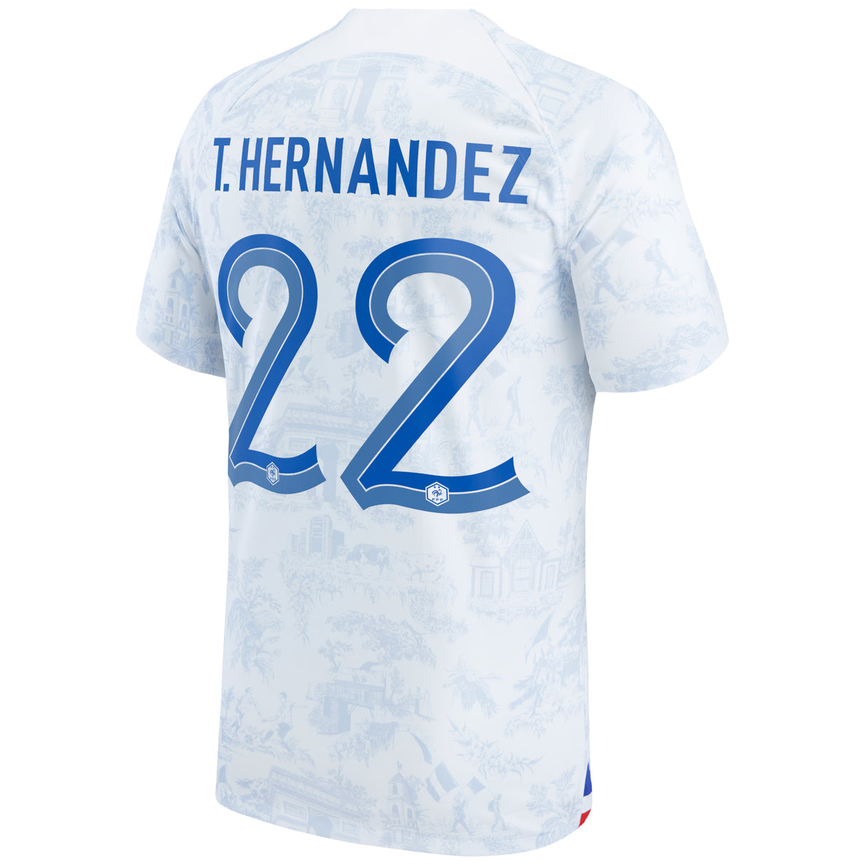 France Away Stadium Shirt 2022 - Kids - Theo Hernández 22 - Kit Captain