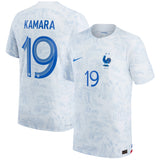 France Away Match Shirt 2022 with Kamara 19 printing - Kit Captain