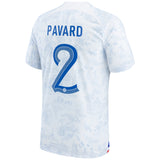 France Away Stadium Shirt 2022 - Kids - Benjamin Pavard 2 - Kit Captain