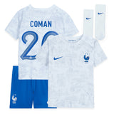 France Away Stadium Kit 2022 - Infants - Kingsley Coman 20 - Kit Captain