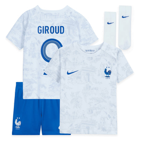 France Away Stadium Kit 2022 - Infants - Olivier Giroud 9 - Kit Captain