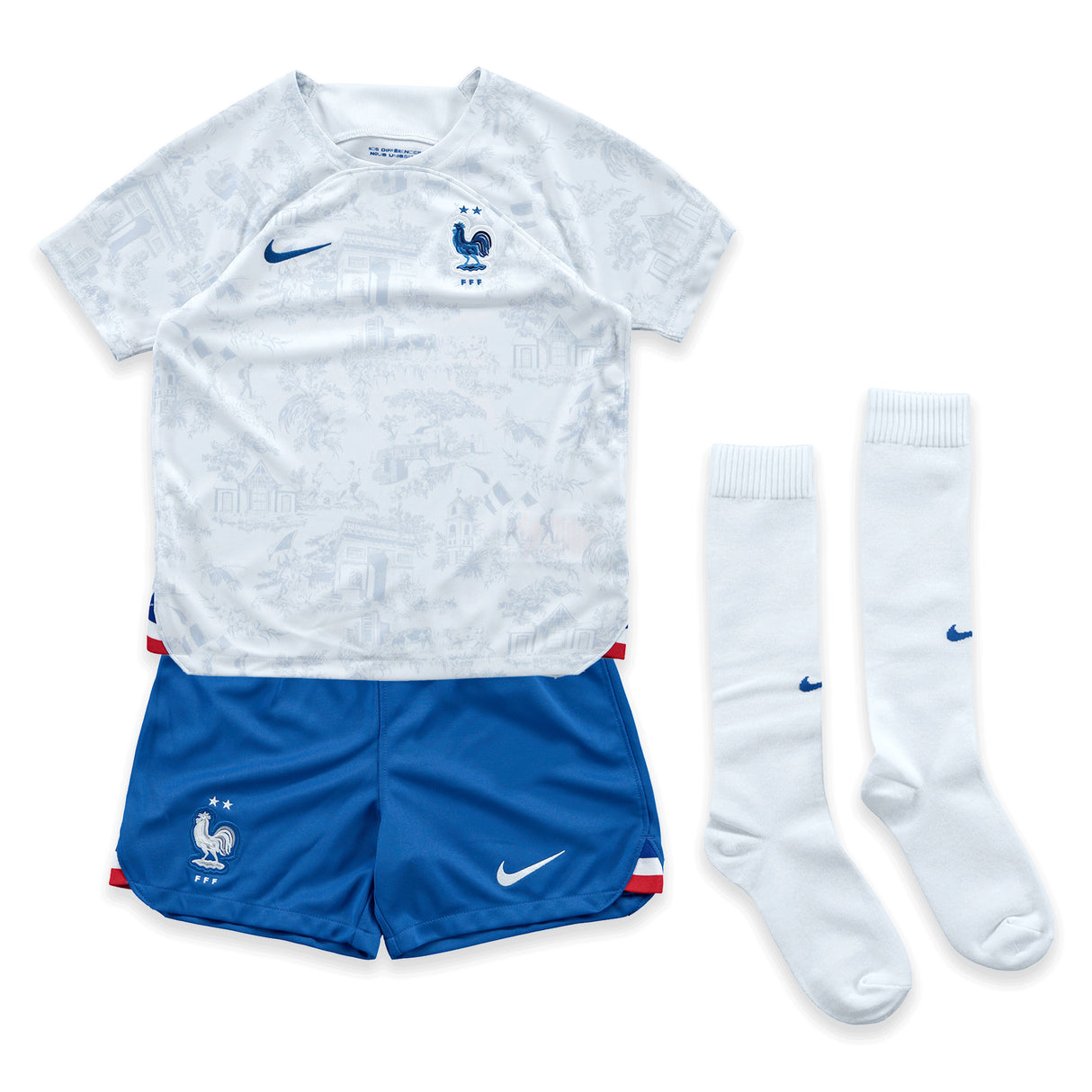 France Away Stadium Kit 2022 - Little Kids with Fofana 18 printing - Kit Captain