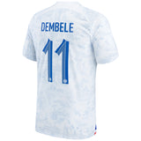 France Away Stadium Shirt 2022 - Ousmane Dembélé 11 - Kit Captain