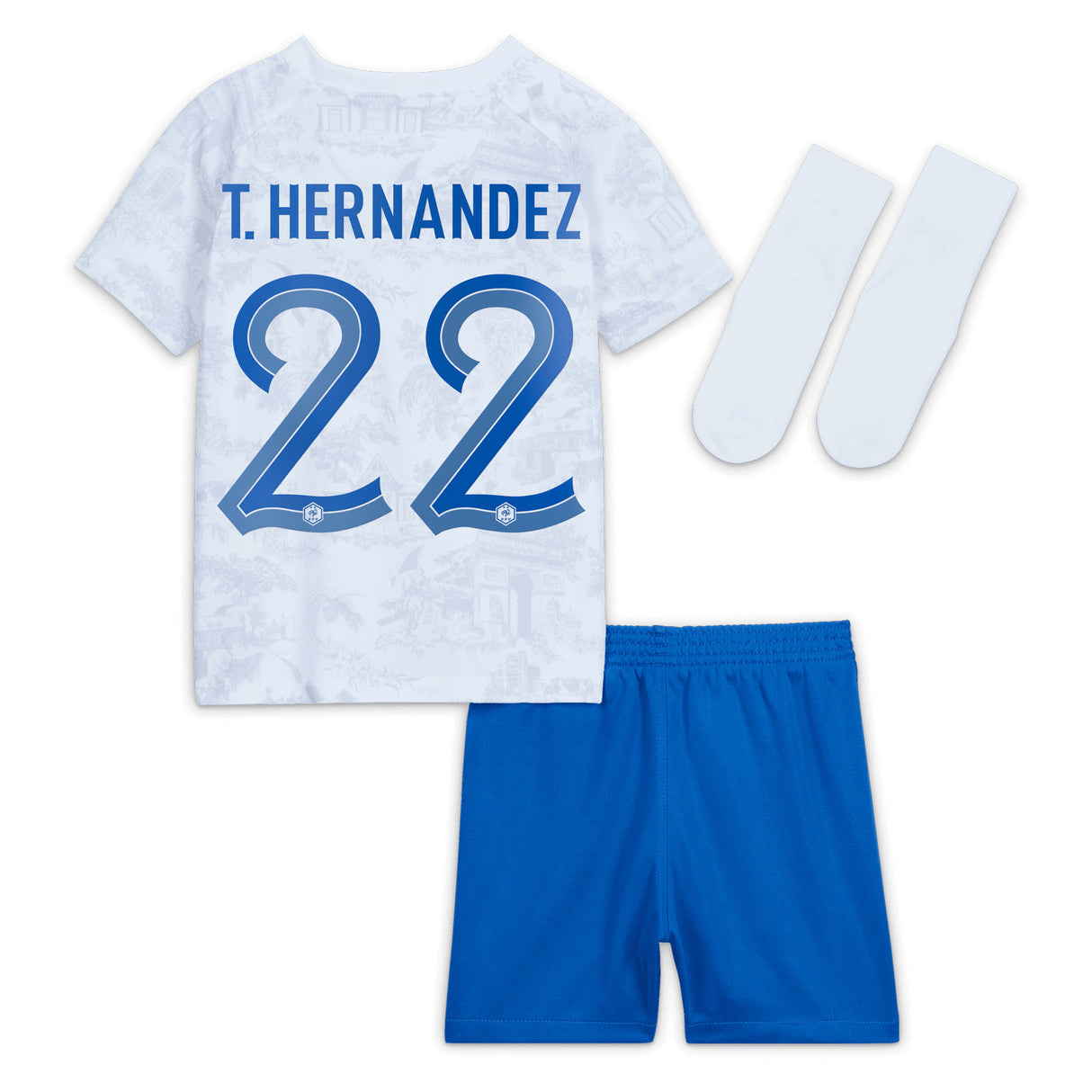 France Away Stadium Kit 2022 - Infants - Theo Hernández 22 - Kit Captain